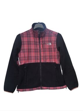 The North Face Denali Polartec Medium Black and Red Plaid Fleece Jacket